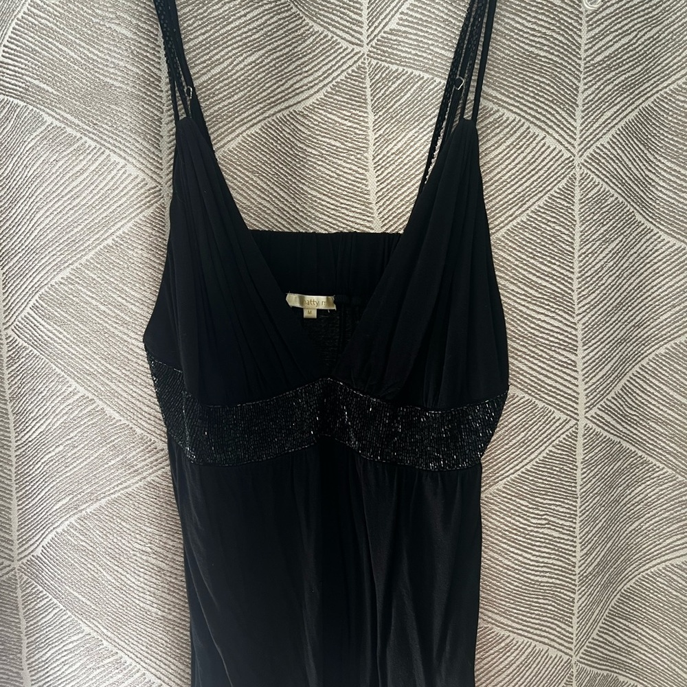 Matty M embellished tank deep cut